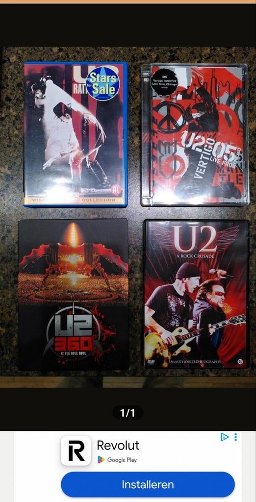 U2 DVD Collectie: Live Concerten & Documentaires, Cd's en Dvd's, Alle leeftijden, Ophalen of Verzenden, Gebruikt, Muziek en Concerten