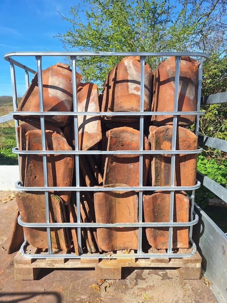 Oude Holle Dakpannen - 8 kratten à 360 stuks, Doe-het-zelf en Verbouw, Dakpannen en Dakbedekking, Gebruikt, Steen of Klei, Ophalen of Verzenden