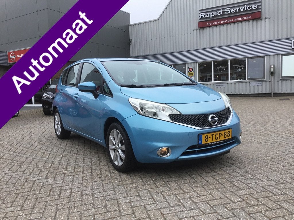 Nissan Note 1.2 DIG-S Connect Edition Automaat (bj 2014), Auto's, Nissan, Gebruikt, Blauw, 1198 cc, 49 €/maand