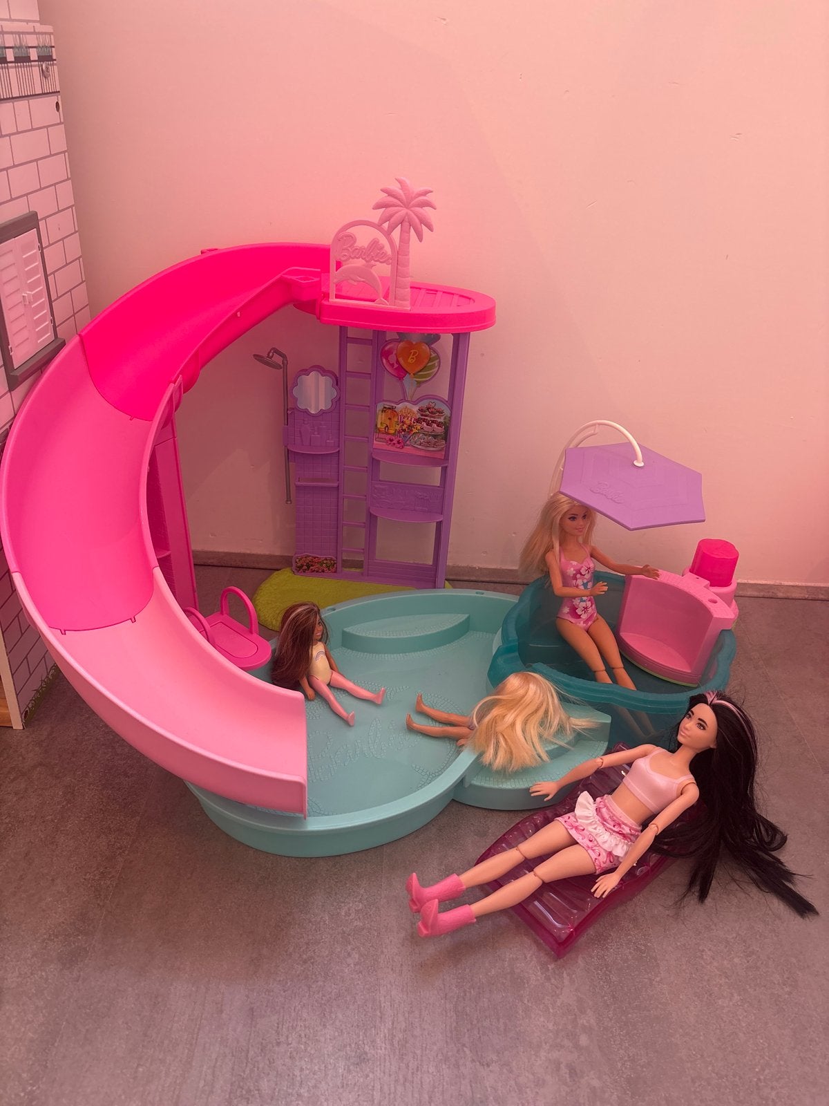 Barbie Speelgoed met Zwembad en Barbies, Ophalen, Gebruikt, Barbie