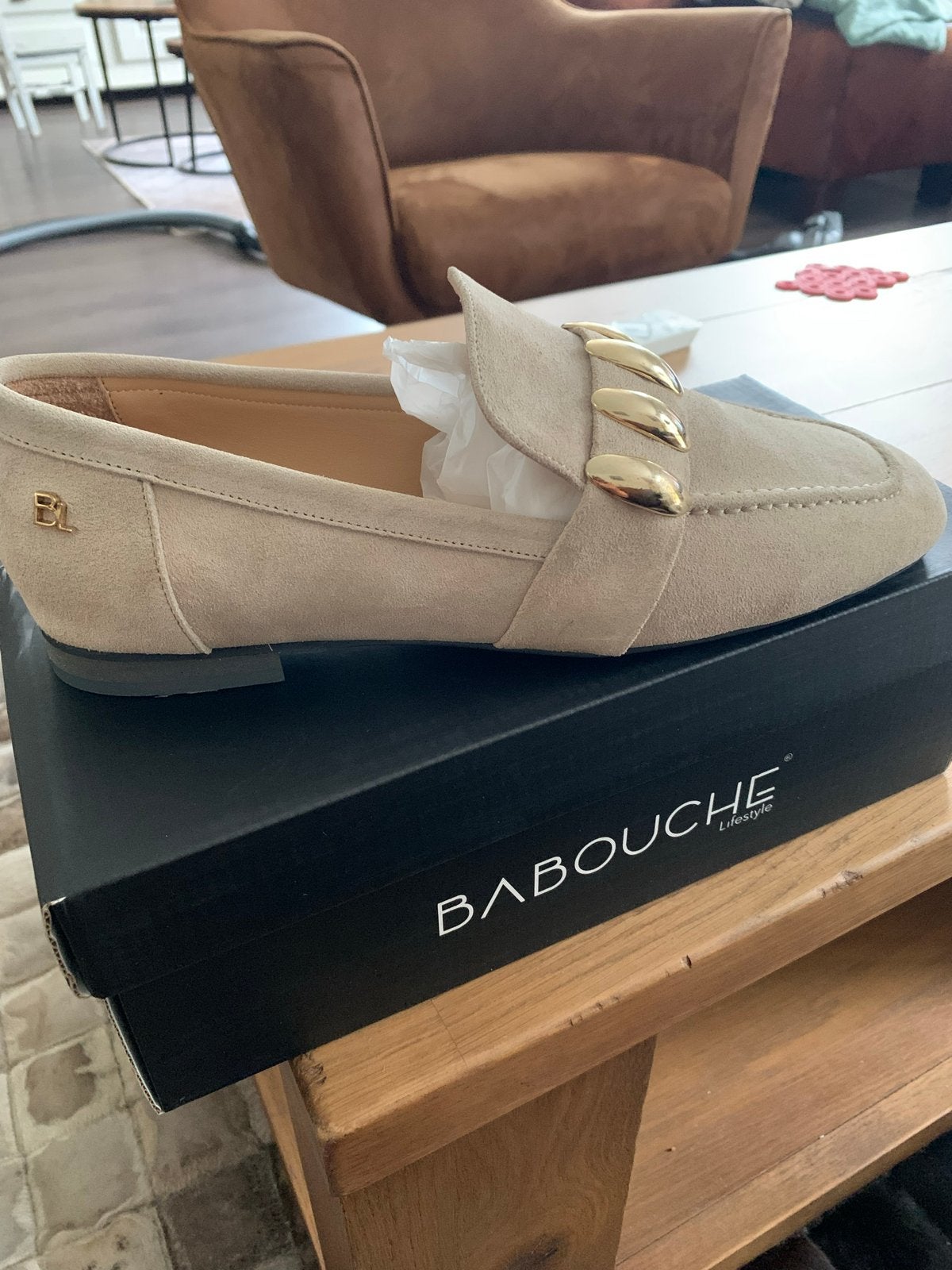 Babouche Lifestyle Instappers - Nieuw in doos, Ophalen of Verzenden, Nieuw, Beige, Instappers