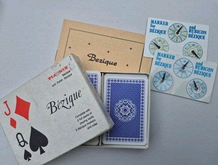 Bézique, kaartspel in doos, met handleiding, Ophalen of Verzenden, Gebruikt, Piatnik