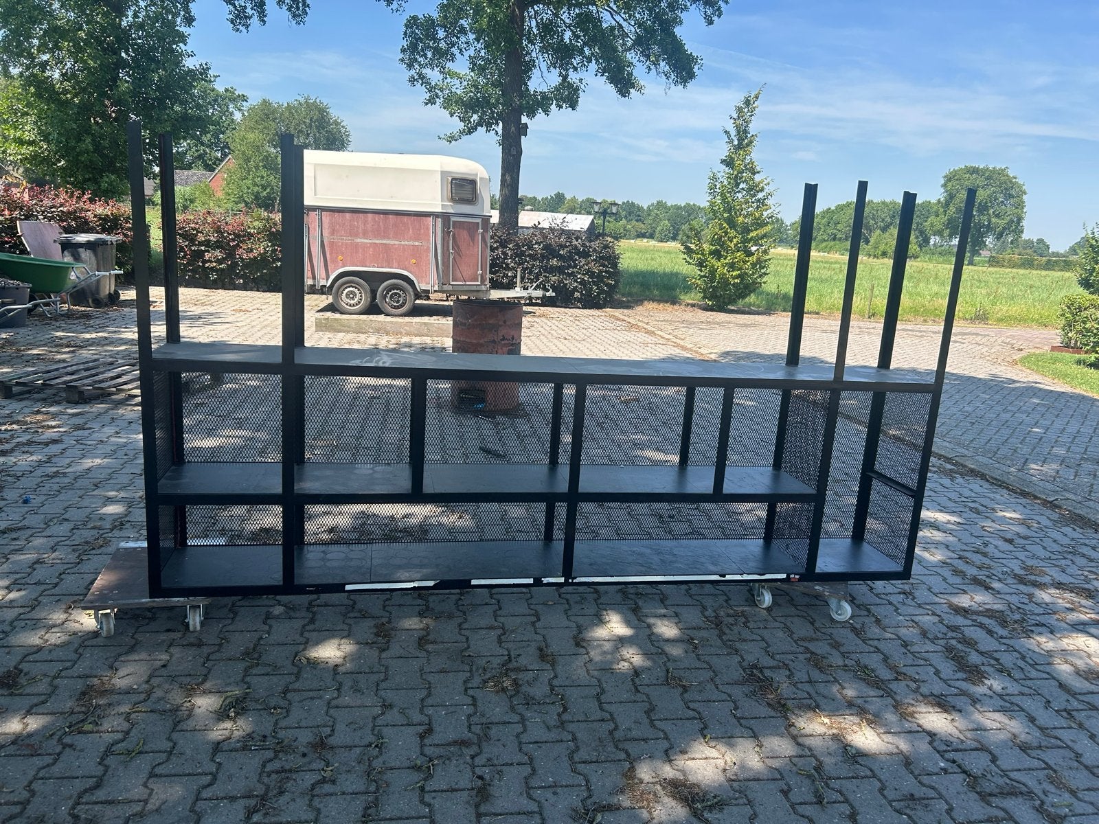 Hangend bar rek - strekmetaal - Plafond - 296x39x157 cm, Ophalen, Gebruikt