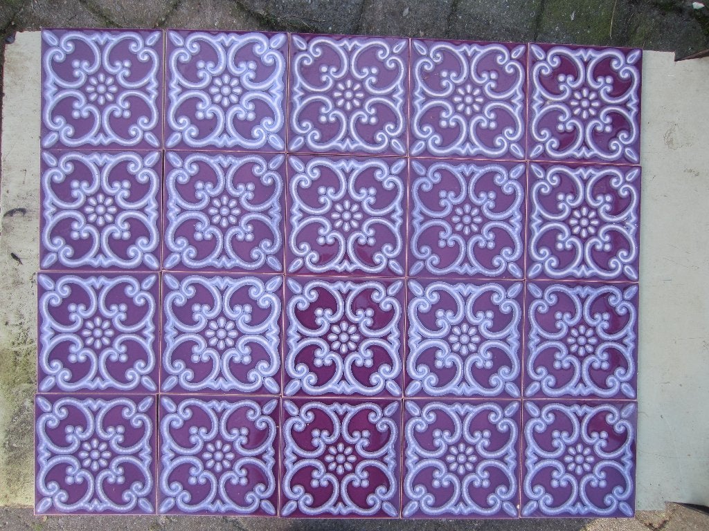 4,5 m2 Aubergine wandtegels 15x15 Sphinx, retro wandtegels, Ophalen, Huis en Inrichting