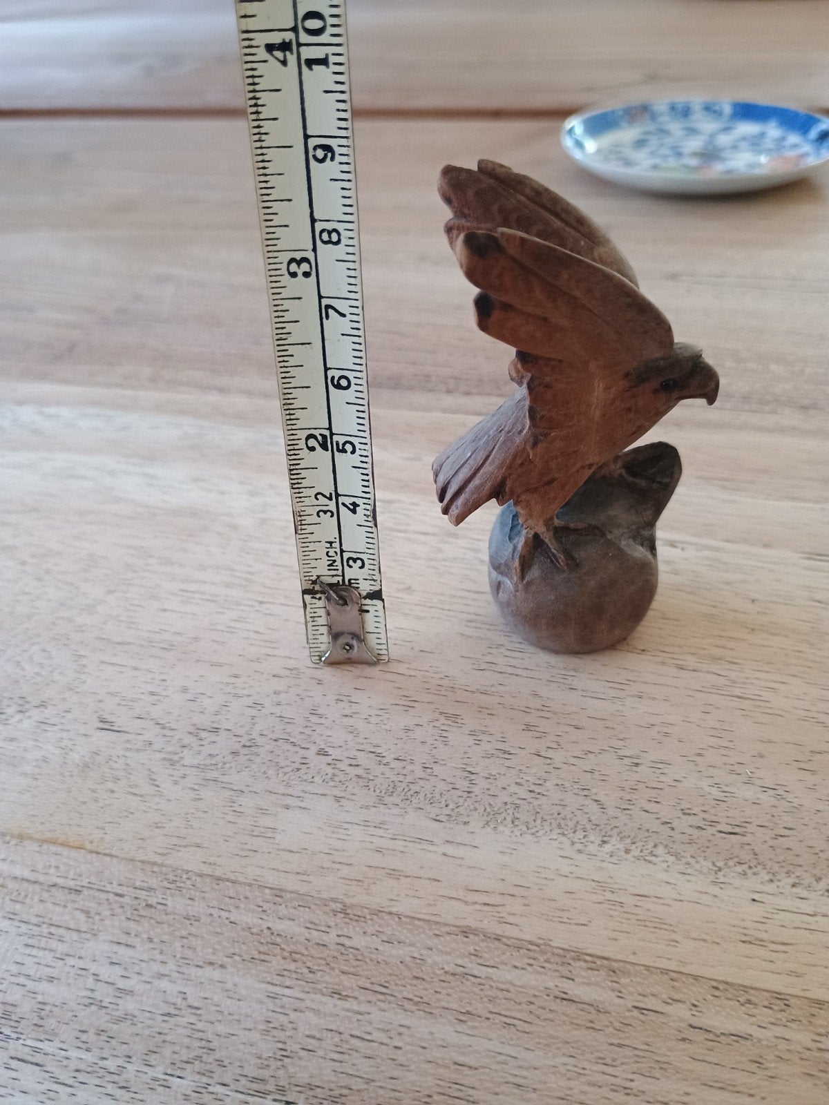 Houten beeldje van een vogel, handgesneden, Minder dan 20 cm, Ophalen of Verzenden, Handgemaakt, Beeld
