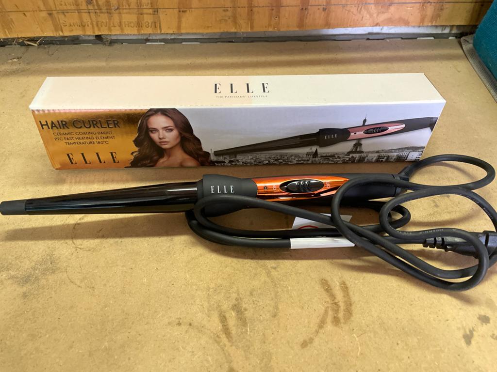 ELLE Hair Curler - Keramische Krultang 180C, Ophalen of Verzenden, Zo goed als nieuw, Haarverzorging