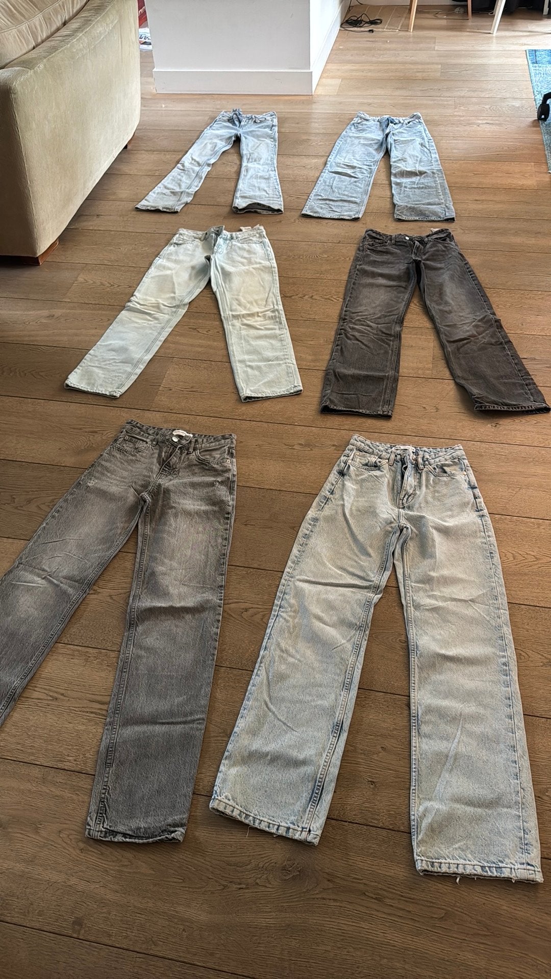 6x spijkerbroek tiener meisje maat 34, Ophalen of Verzenden, Zo goed als nieuw, Grijs, W27 (confectie 34) of kleiner