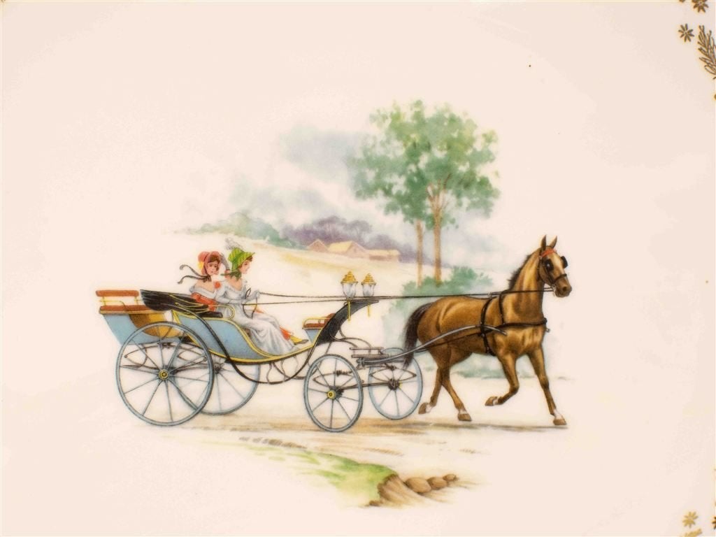 Porseleinen ronde schaal 38766, Gebruikt, Ophalen of Verzenden, Bord(en), Overige stijlen