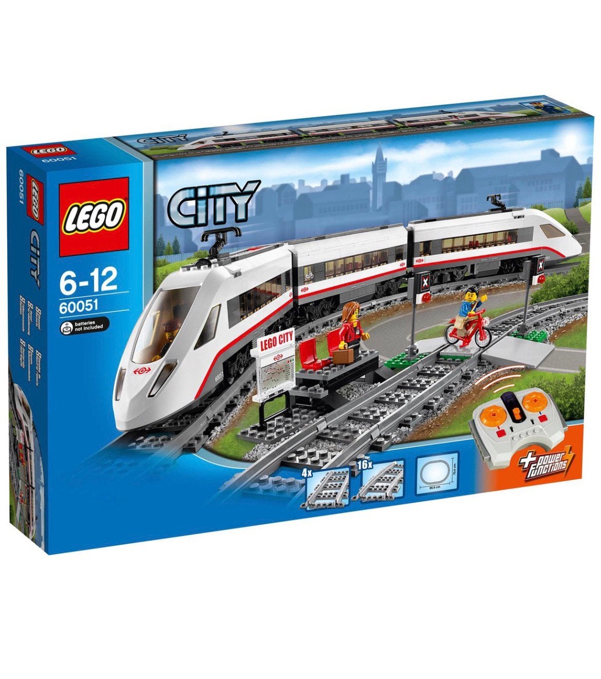 LEGO city hogesnelheidstrein 60051 met uitbreiding spoor, Ophalen of Verzenden, Zo goed als nieuw