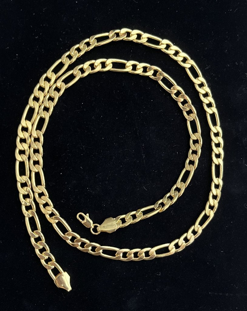 Ketting Figaro schakel Goud verguld 5 MM X 60 CM -NIEUW-, Ophalen of Verzenden, Nieuw, Goud, Overige materialen