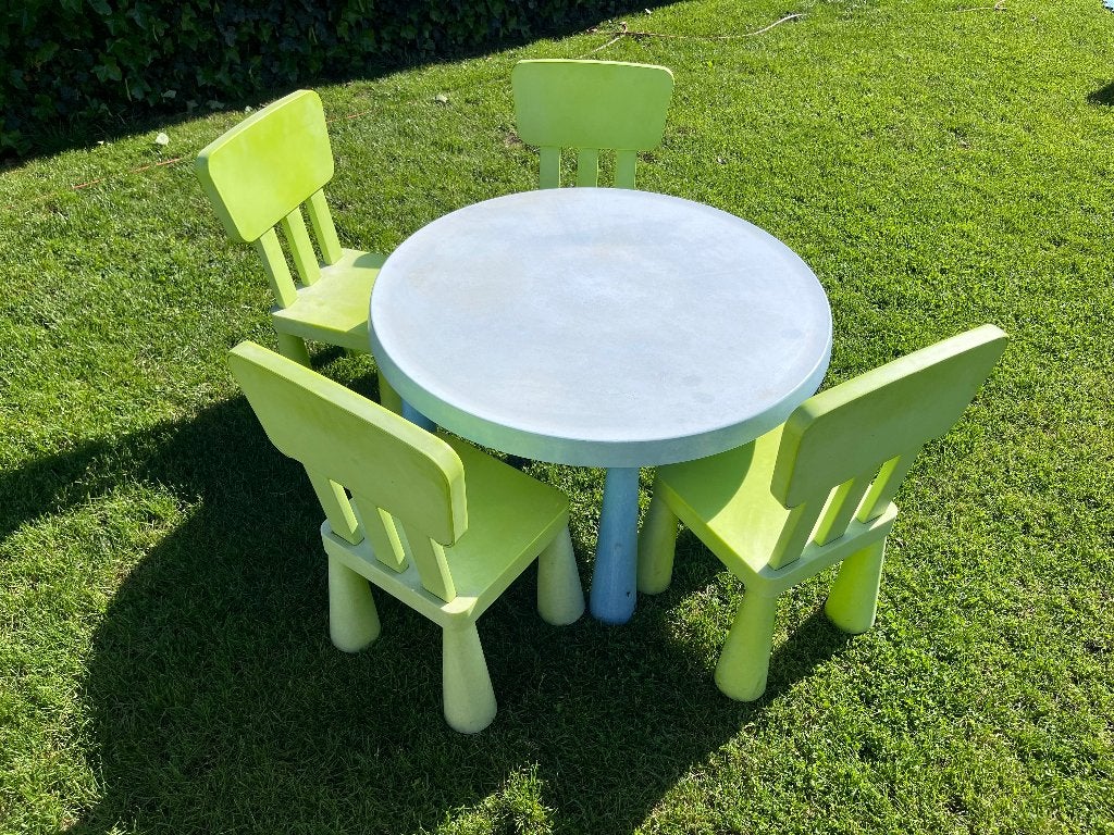 IKEA mammut kindertafel en stoelen, Ophalen, Gebruikt, Tafel(s) en Stoel(en)