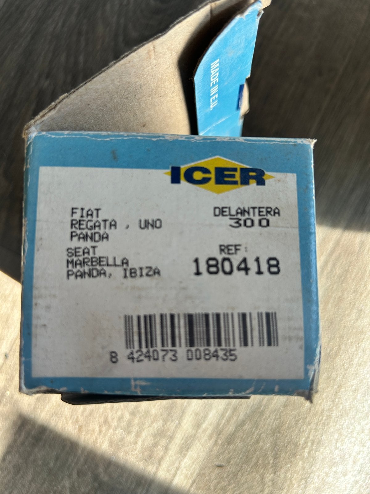 ICER Remblokken voor Fiat Regata, Uno, Panda, Seat Marbella,, Ophalen of Verzenden, Nieuw, Fiat