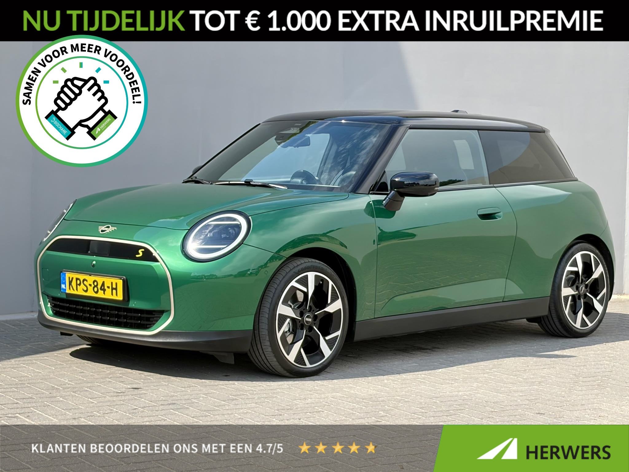 MINI 3-Deurs Cooper SE Favoured M 54.2 kWh / SOH 98% / 3 Fas, Auto's, Gebruikt, Stoelverwarming, 4 stoelen, Mini Electric