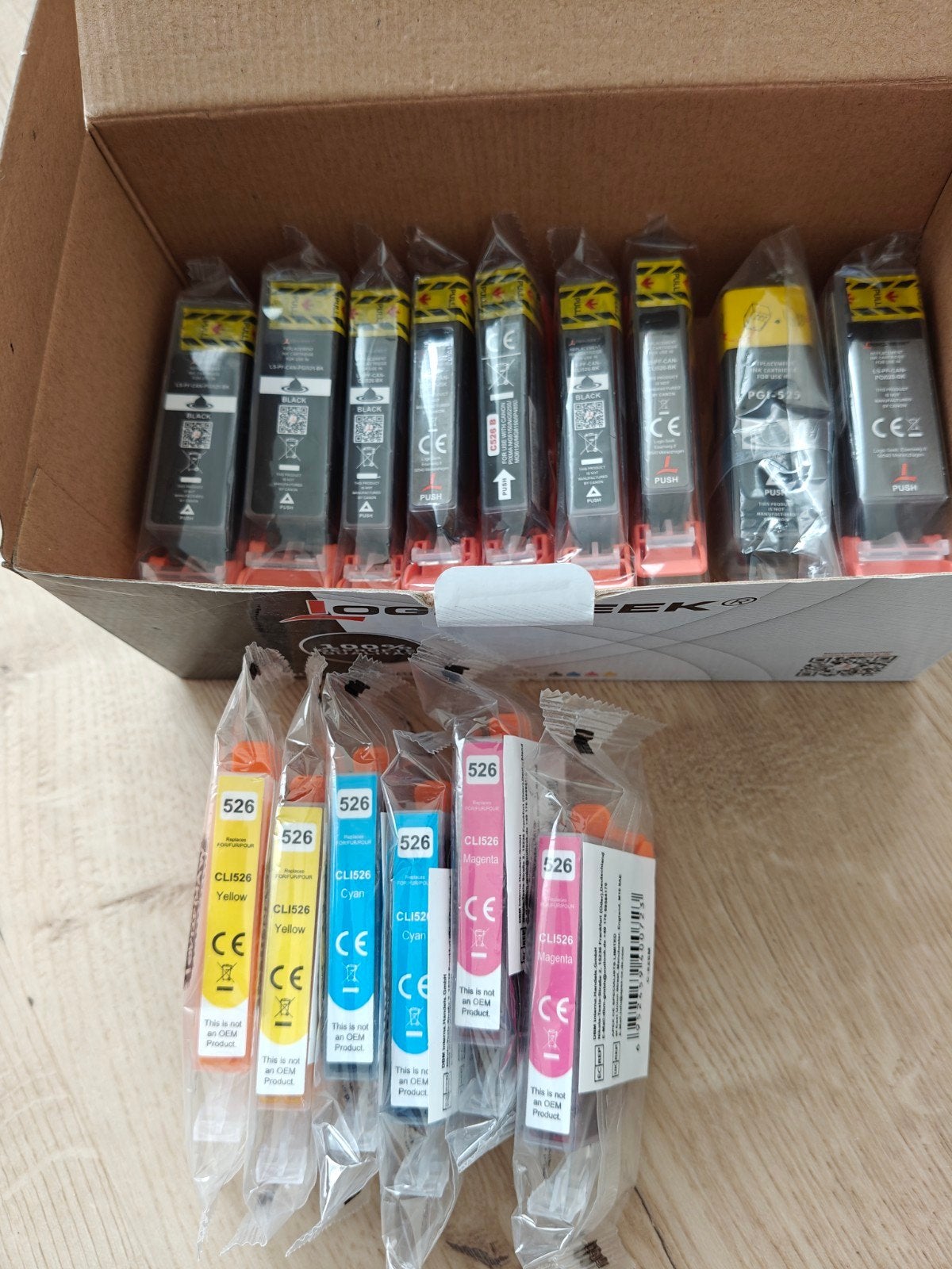 Canon PGI 525 Zwart, CLI 526 Cyaan, Magenta, Geel Cartridges, Computers en Software, Ophalen of Verzenden, Nieuw, Cartridge, Canon