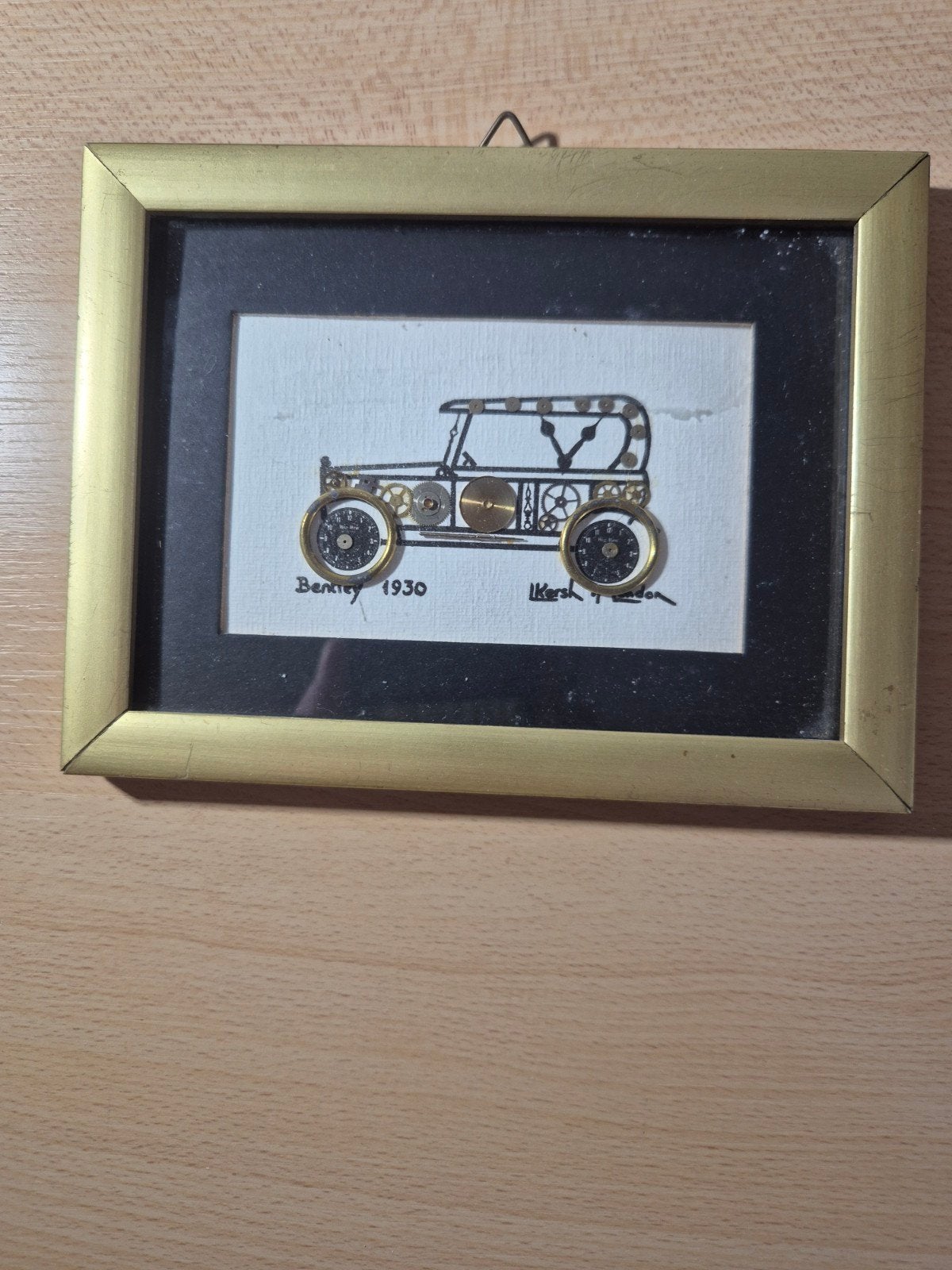 Originele Horological Collage 'Bentley 1930' door L. Kersh, Antiek en Kunst, Ophalen of Verzenden