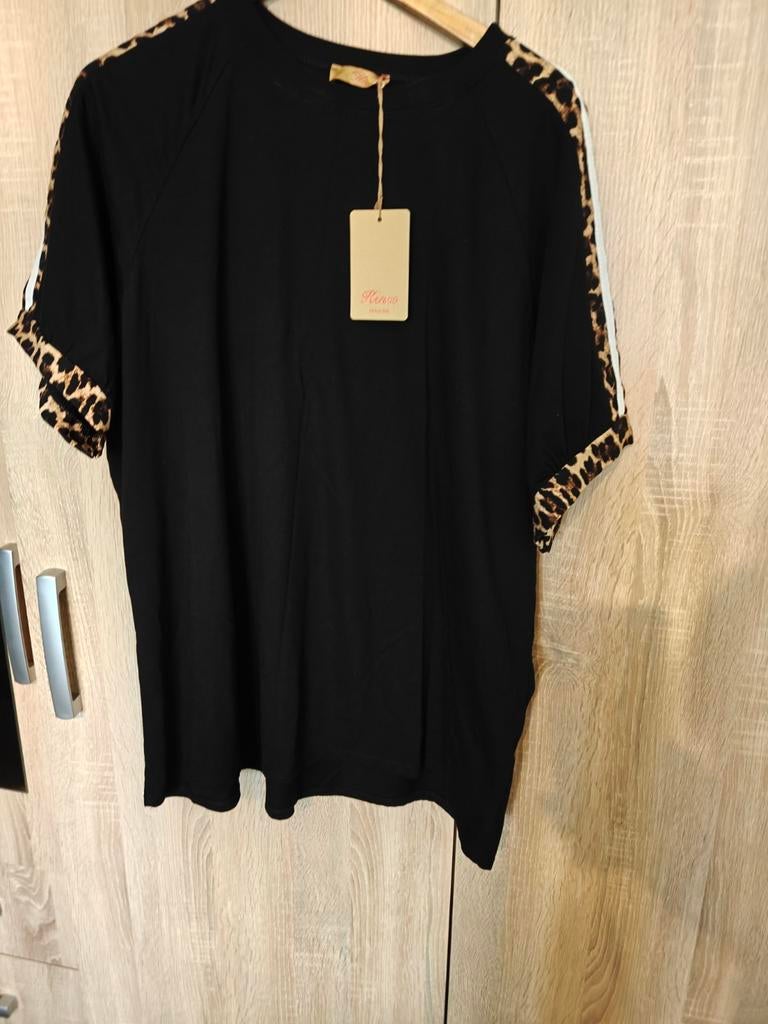 Zwart tshirt, Zwart, Maat 46/48 (XL) of groter, Ophalen of Verzenden, Zo goed als nieuw
