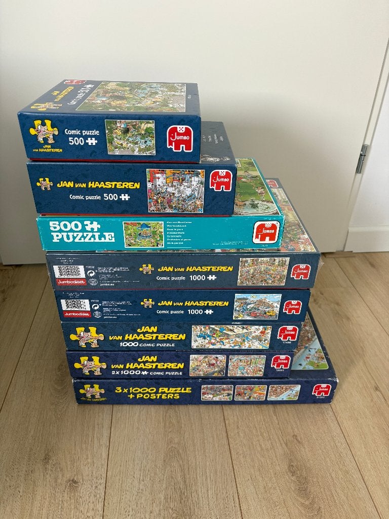 Jan van Haasteren - diverse puzzels 500 en 1000 stukjes, Ophalen of Verzenden, 500 t/m 1500 stukjes, Zo goed als nieuw