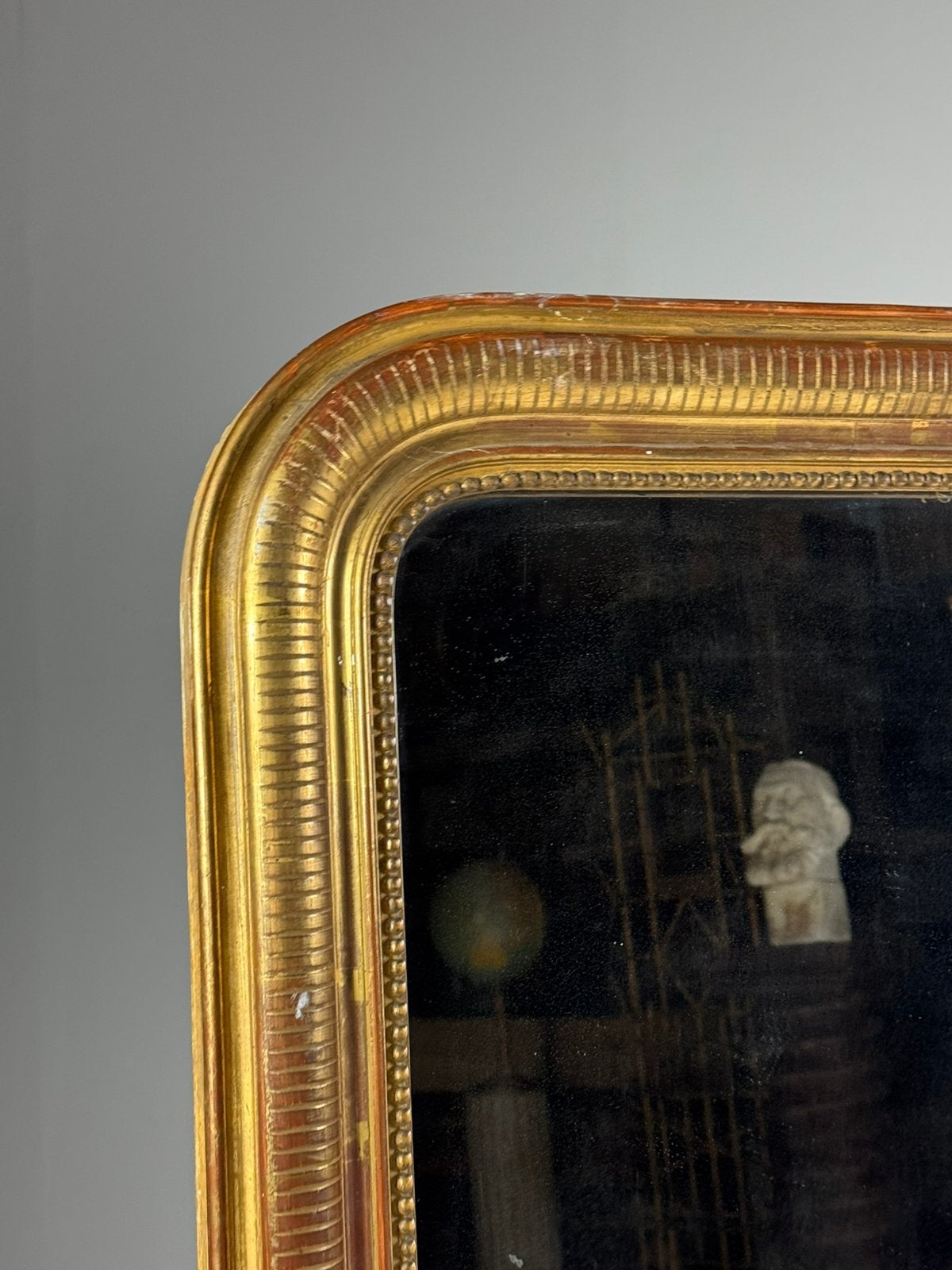 Grote Louis Philippe spiegel 19e eeuw, Ophalen, Rechthoekig, 50 tot 100 cm