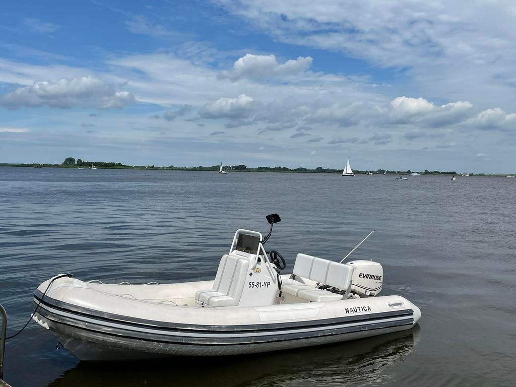Nautica Hypalon Rib met Evinrude Etec 90pk, Watersport en Boten, Rubberboten, Gebruikt, Inclusief motor, 90 pk, Ophalen
