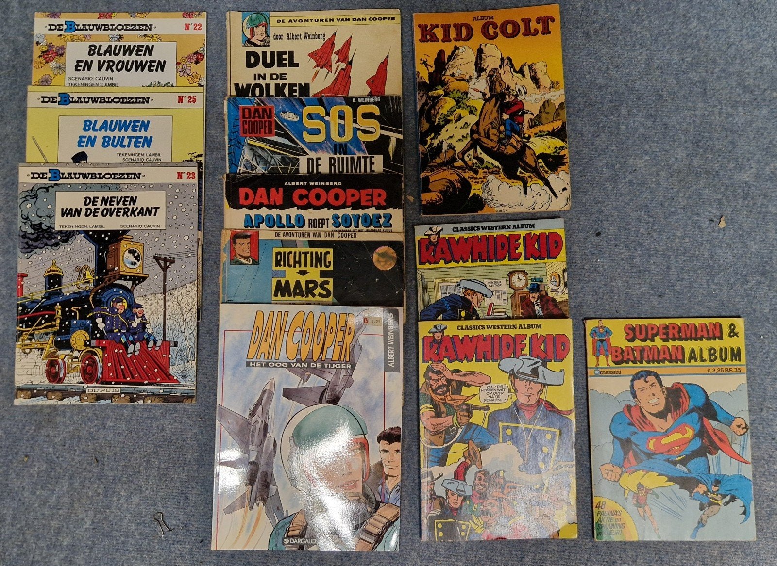 Diverse stripboeken: De Blauwbloezen, Dan Cooper, Kid Colt, Meerdere stripboeken, Ophalen of Verzenden, Gelezen