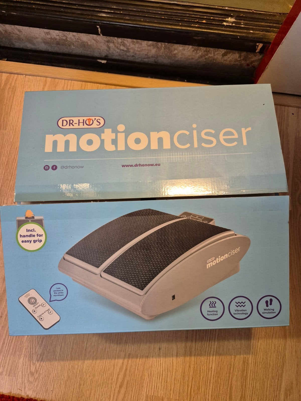 Dr-Ho's Motionciser trilplaat., Ophalen