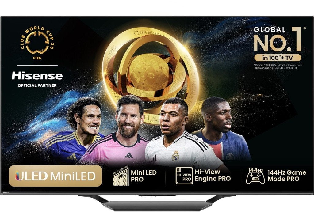 Hisense 55U7NQ - 55 inch - 4K MiniLED - Smart TV (NIEUW), 50 Hz, Nieuw, 100 cm of meer, Smart TV