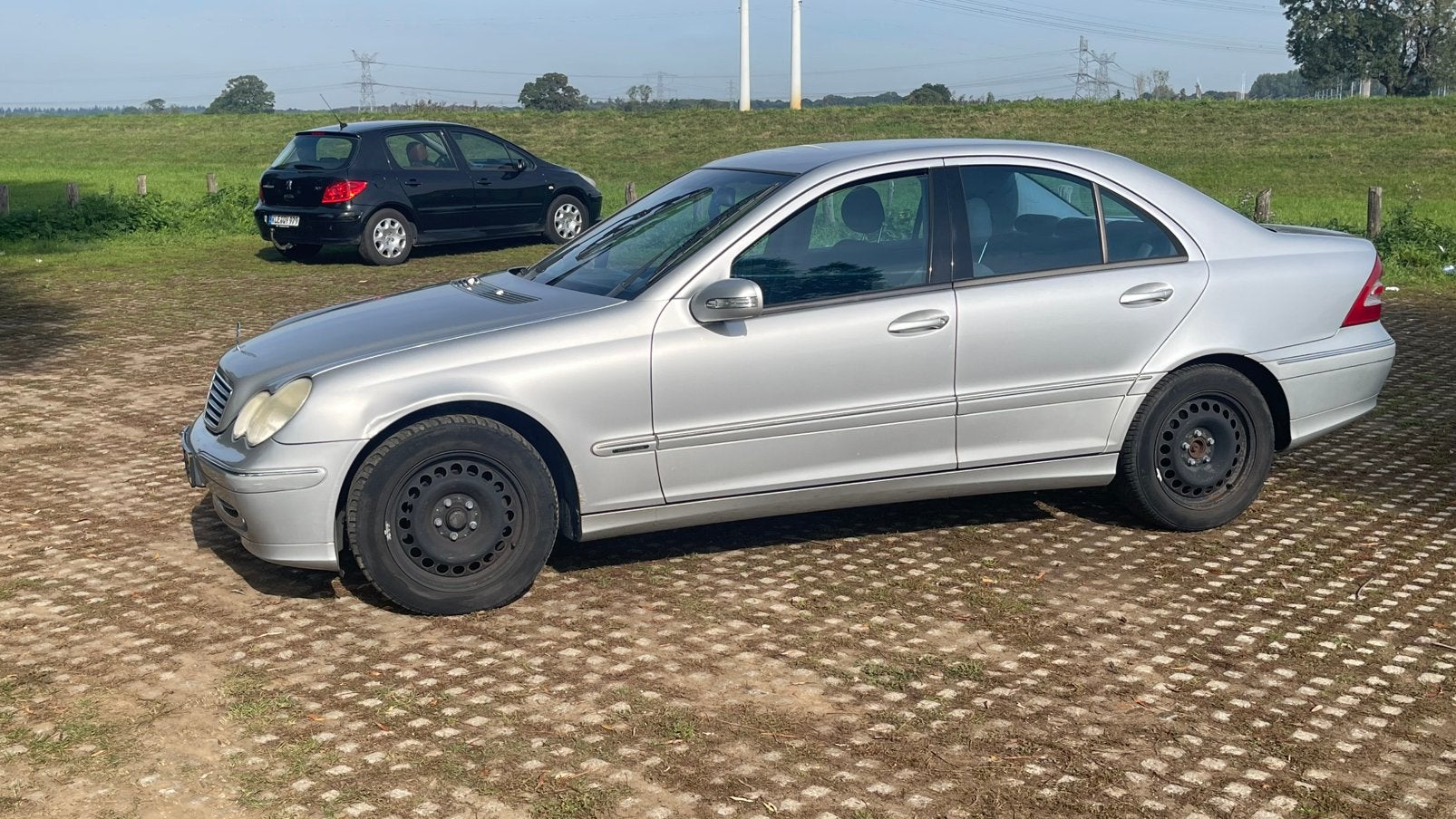 Mercedes-Benz C-Klasse 2.0 C200 Kompr Sedan 2001 Grijs, Auto's, Achterwielaandrijving, Zwart, 4 cilinders, Overige bekleding