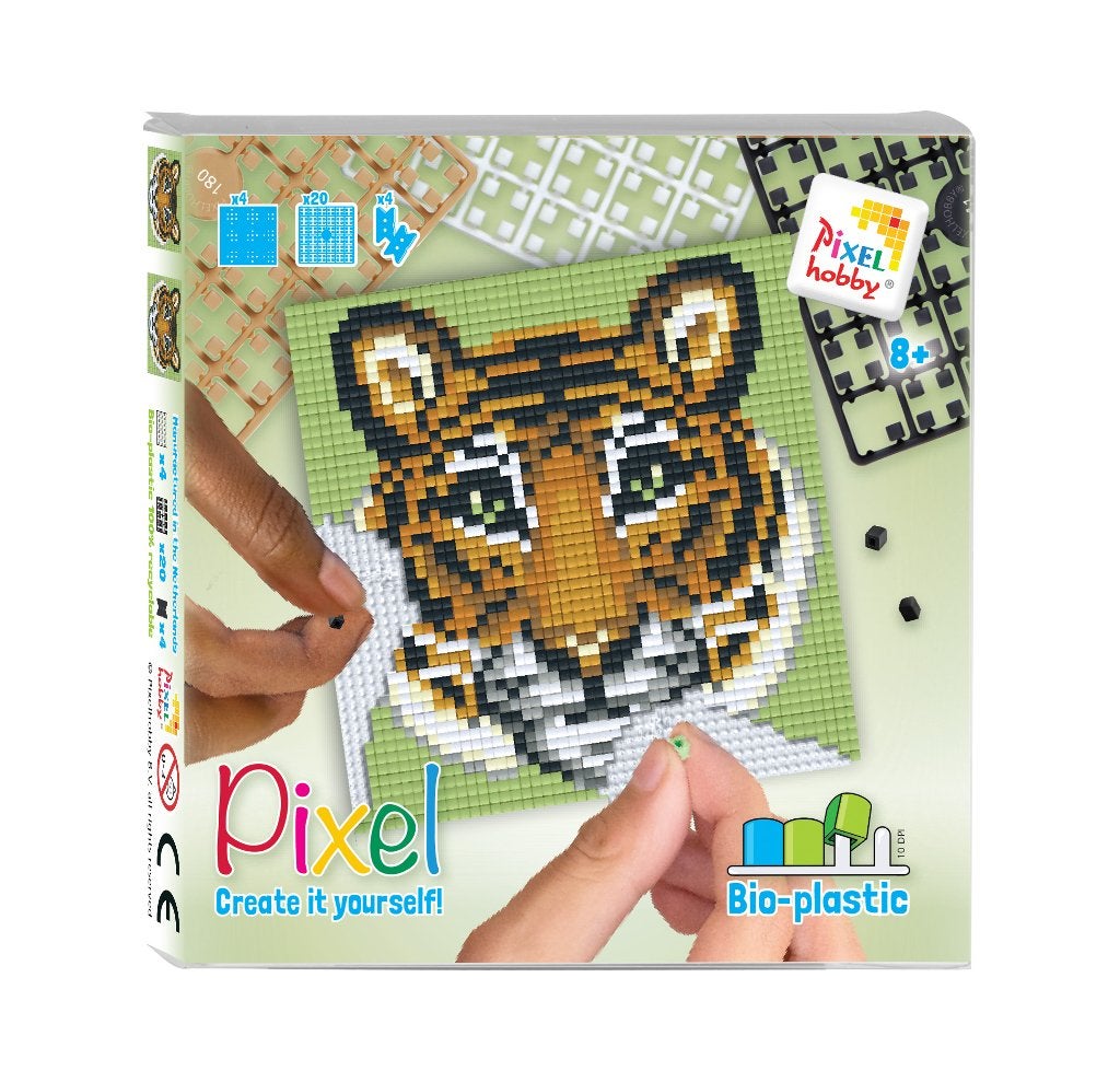 Pixelhobby Create it yourself set 44036 tijger 12 x 12 cm, ., Dieren, Nieuw, Ophalen of Verzenden