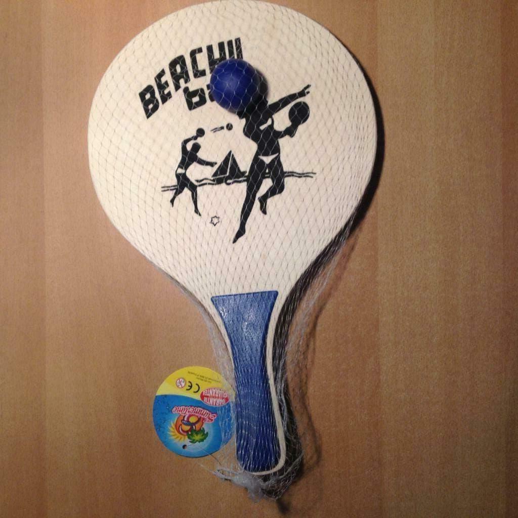 Beachball set 2 houten batjes met balletje nieuw in verpakki, Ophalen of Verzenden, Nieuw