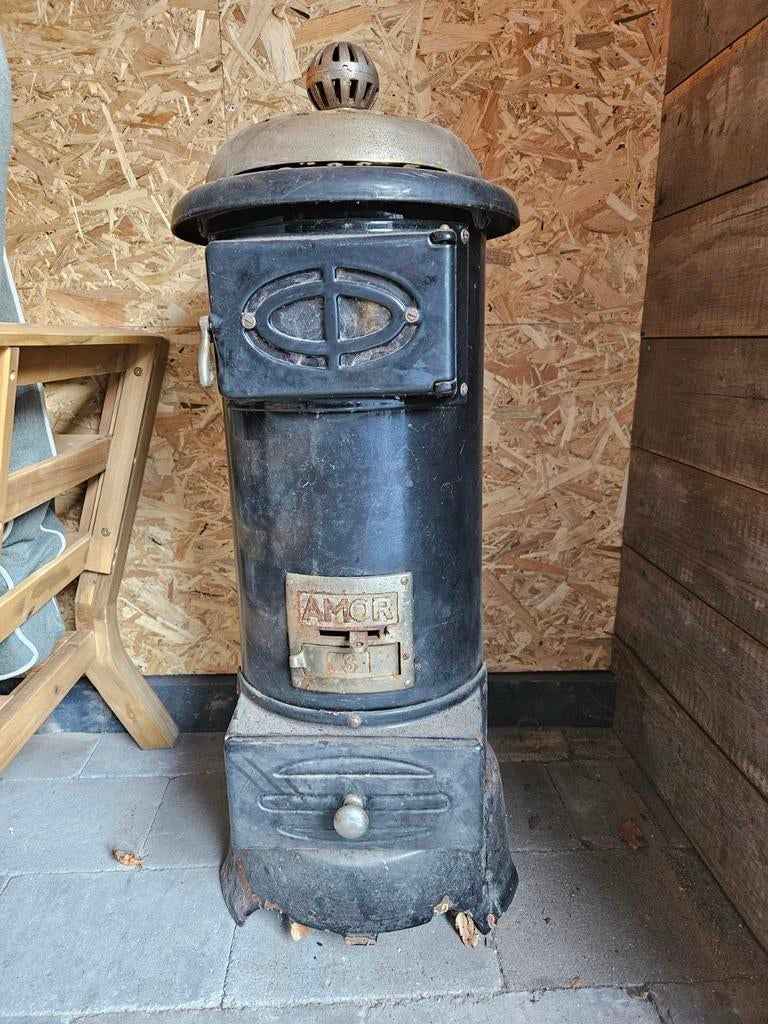Oude houtkachel, Huis en Inrichting, Kachels, Ophalen, Gebruikt, Overige brandstoffen, Vrijstaand