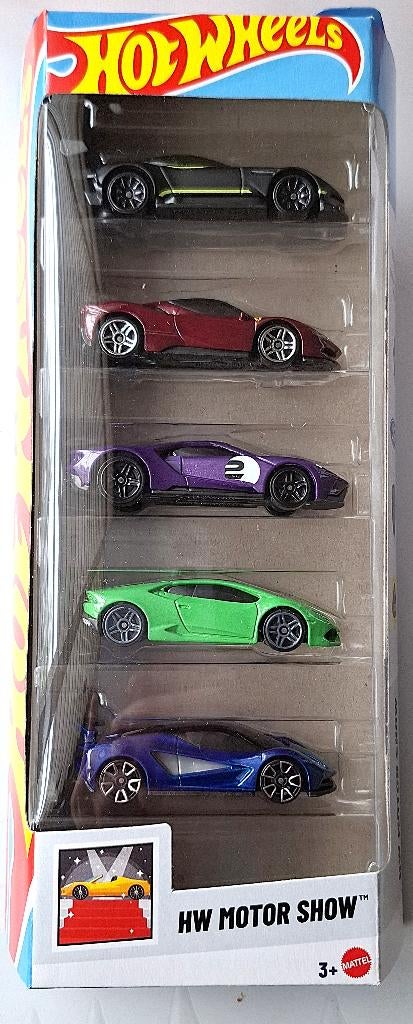 Hot Wheels HW Motor Show 5 pack, met Unieke Ferrari Sf90, Ophalen, Nieuw, Auto