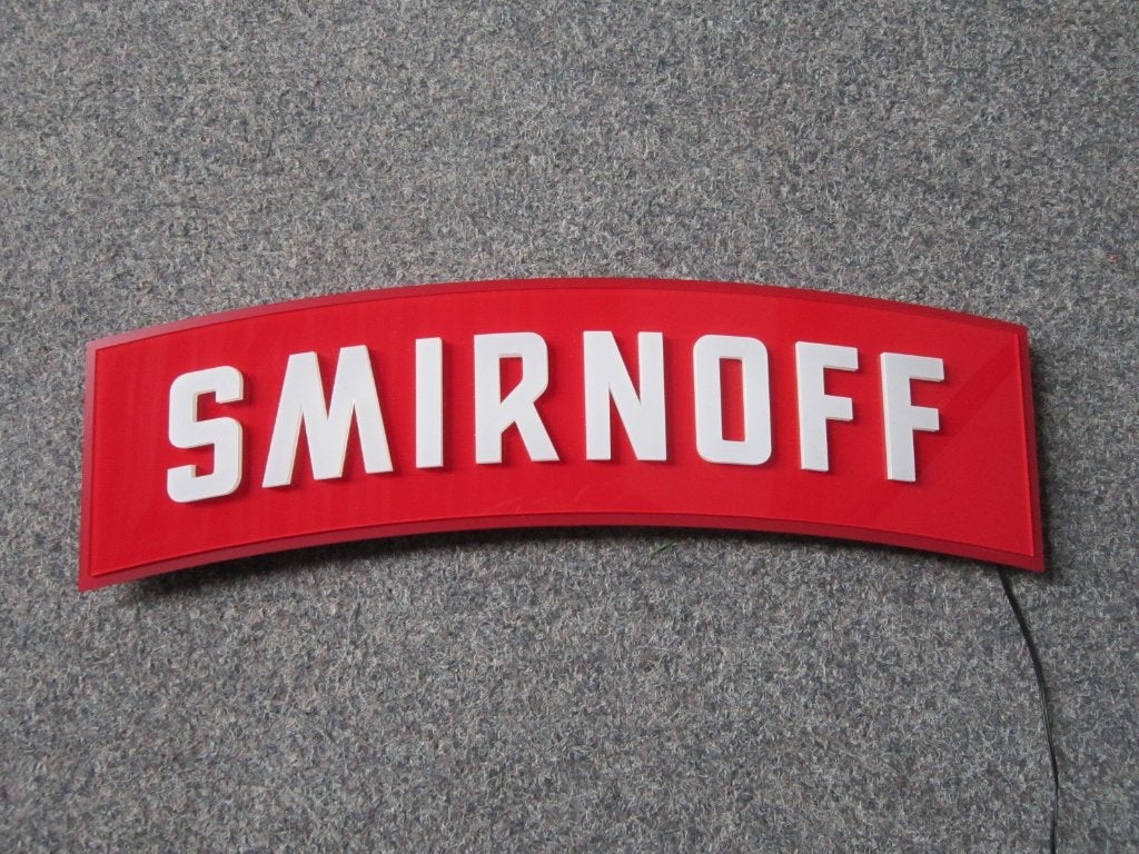 SMIRNOFF LED LICHTRECLAME, Ophalen, Zo goed als nieuw, Lichtbak of (neon) lamp