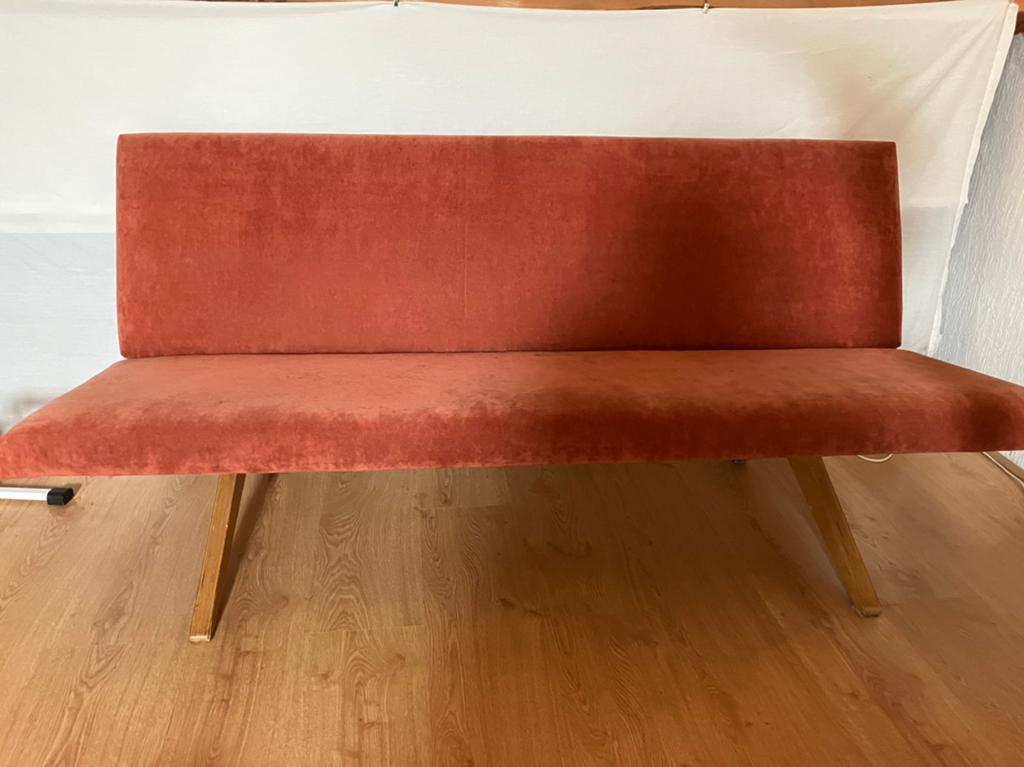 Vintage jaren 50 bankstel, Ophalen, Gebruikt, Minder dan 75 cm, 150 tot 200 cm