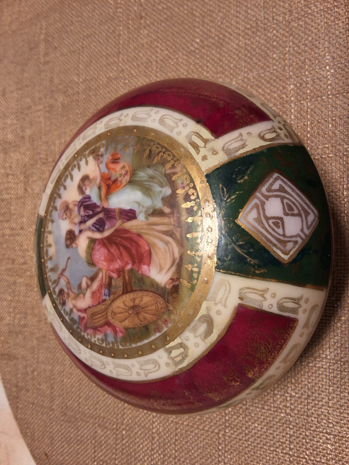 Antieke OEPIAG ROYAL (Epiag) Porseleinen bonbonnière Tsjecho, Ophalen of Verzenden