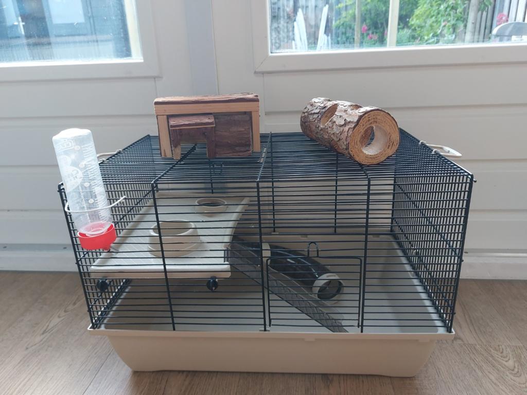 Hamsterkooi, Dieren en Toebehoren, Knaagdieren en Konijnen | Hokken en Kooien, Ophalen, Gebruikt, Kooi, Hamster
