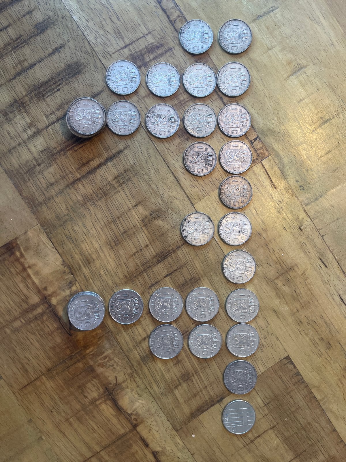 Set van 1 gulden munten Koningin Wilhelmina, Setje, Zilver, Ophalen of Verzenden, Koningin Wilhelmina