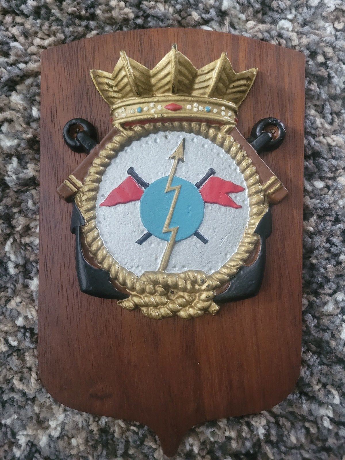 Wapenschild KM Mijnenbestrijding (Marine/ CZSK), Ophalen of Verzenden, Marine, Nederland, Embleem of Badge
