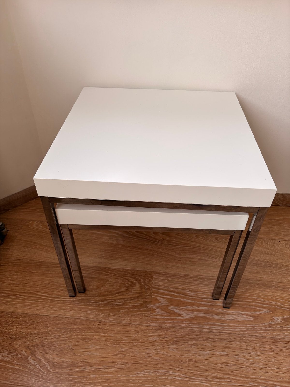 IKEA KLUBBO bijzettafel set van 2, vierkant, Overige materialen, Minder dan 55 cm, Gebruikt, Vierkant