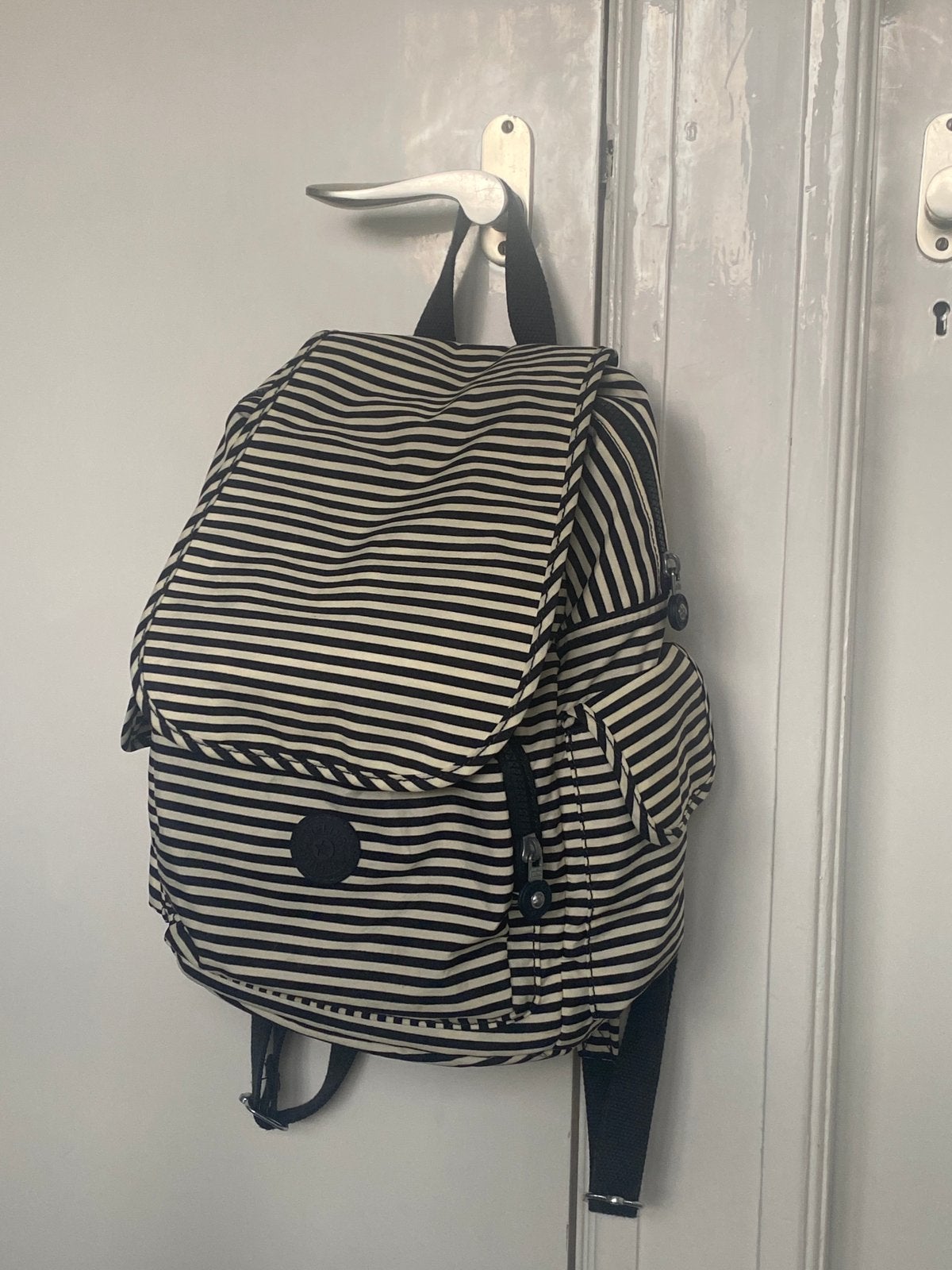 Kipling rugtas blauw/wit. Zgan., Sieraden, Tassen en Uiterlijk, Tassen | Rugtassen, Ophalen of Verzenden, Zo goed als nieuw