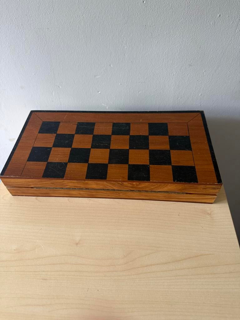 Houten Schaakspel - Reisformaat, Een of twee spelers, Ophalen of Verzenden, Gebruikt, Reisspel
