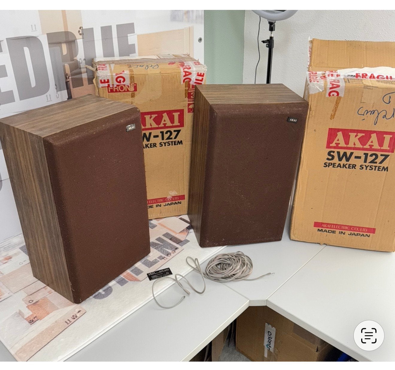 1965 set Akai SW-127 Single 2 Way Speaker Speakers vintage, Overige merken, Nieuw, Ophalen of Verzenden, H