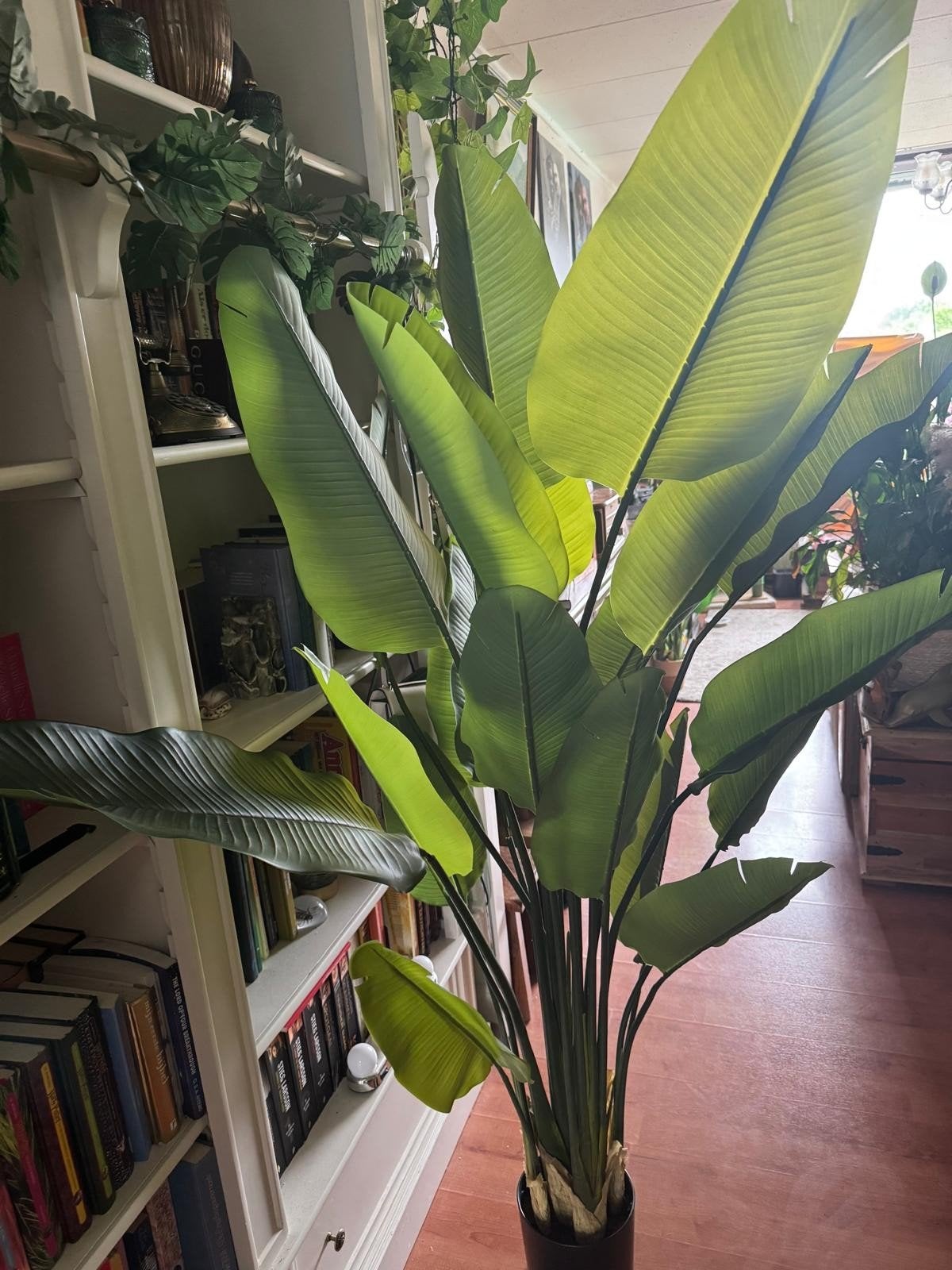 Kunstplant Strelitzia Nicolas 180 cm - Zo goed als nieuw, Ophalen, Binnen, Groen, Kunstplant