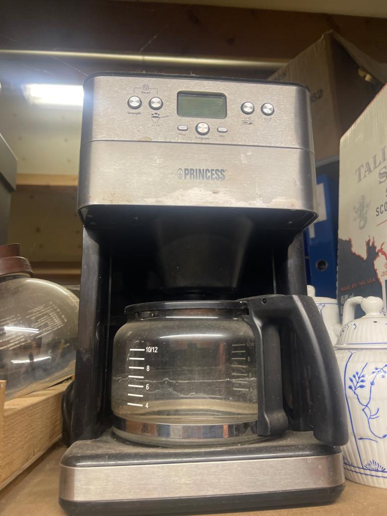 Princess Koffiezetapparaat met bonenmaler - Gebruikt, Ophalen, Gebruikt, 10 kopjes of meer, Koffiemachine