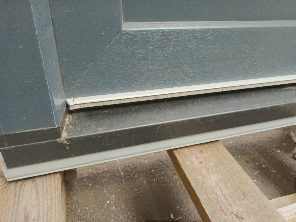 Kunststof Voordeur 1/3 glas met zijlicht b150 x h215 -2655-, Doe-het-zelf en Verbouw, Deuren en Horren, Niet ingevuld, Kunststof