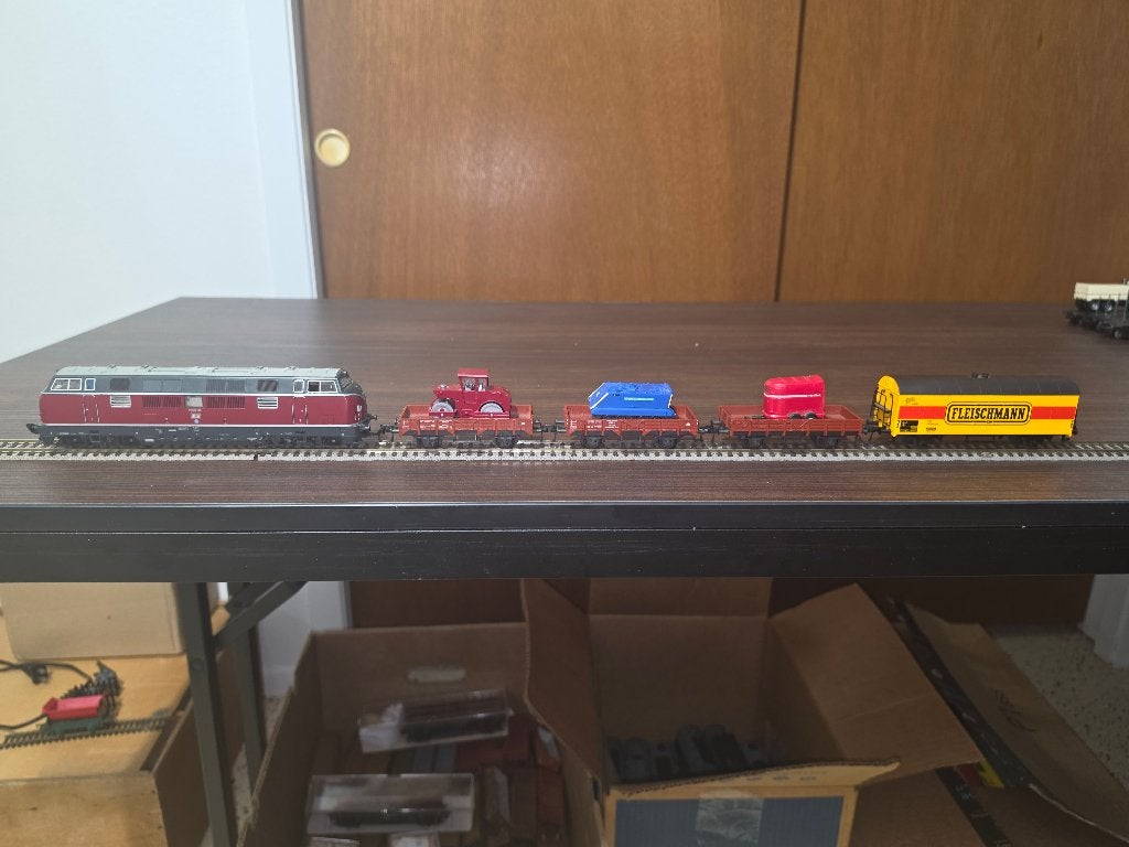 fleischmann 4235 H0 eland diesel analoog met 4 wagons, Ophalen, Gebruikt, Fleischmann, Analoog