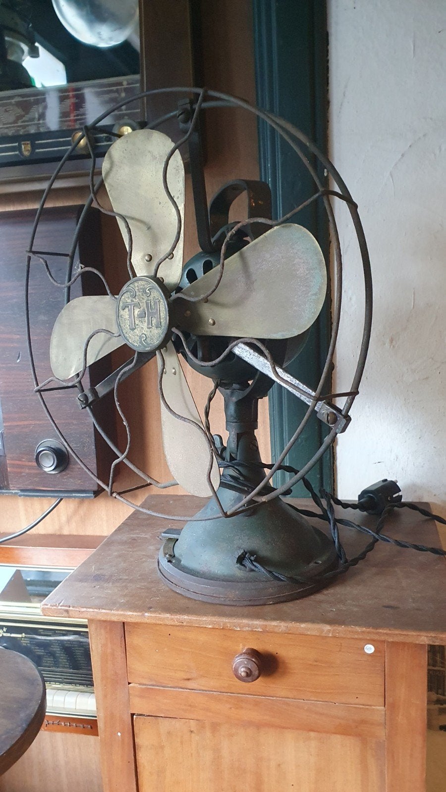 Antieke ventilator - Vintage TH tafelventilator, Antiek en Kunst, Ophalen