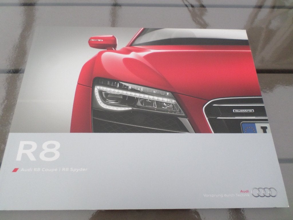 Audi R8 Coupe & Roadster 2013 Brochure, Ophalen of Verzenden, Zo goed als nieuw, Audi