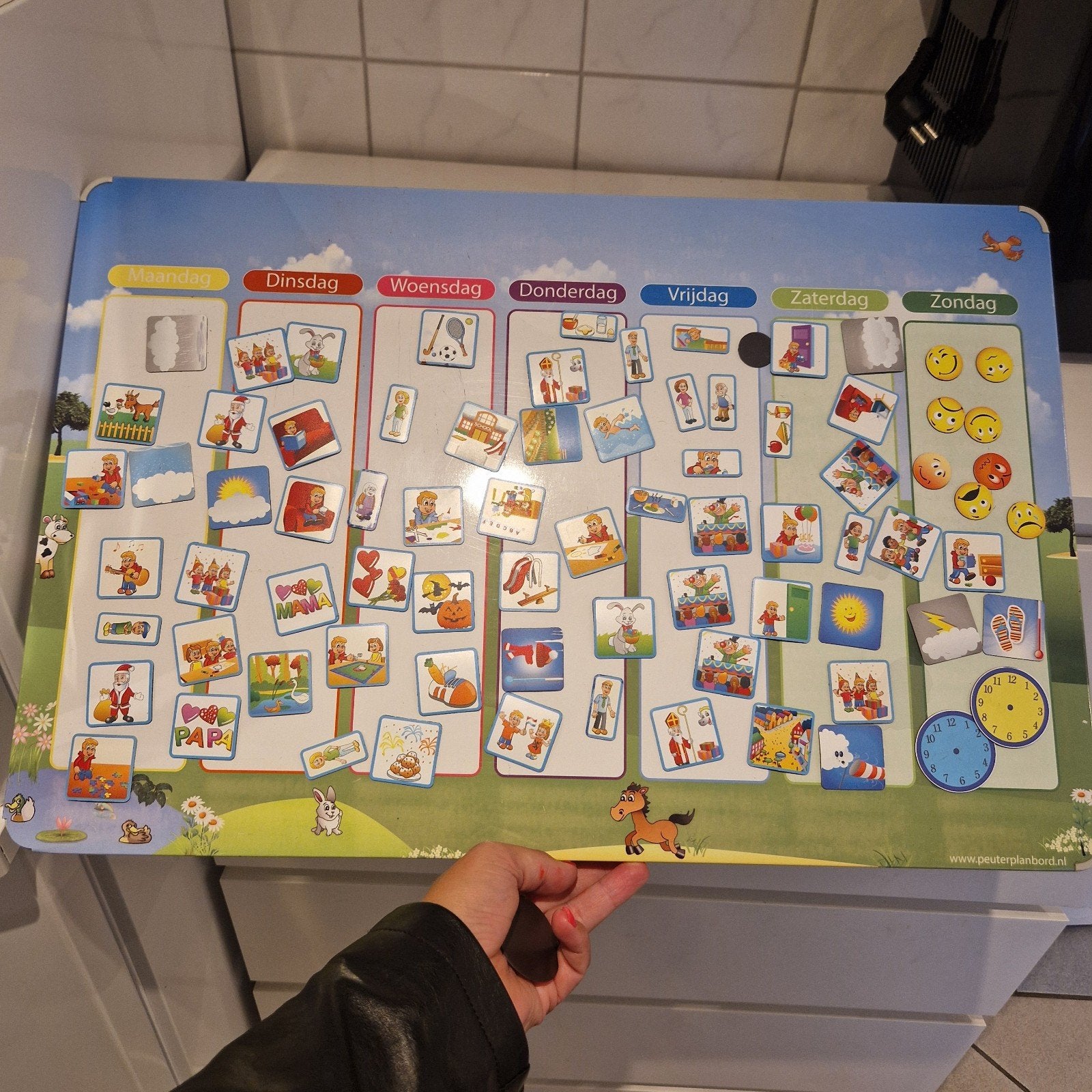 Kinderplanbord - Dagplanner met magneten, Ophalen, Gebruikt, Ontdekken