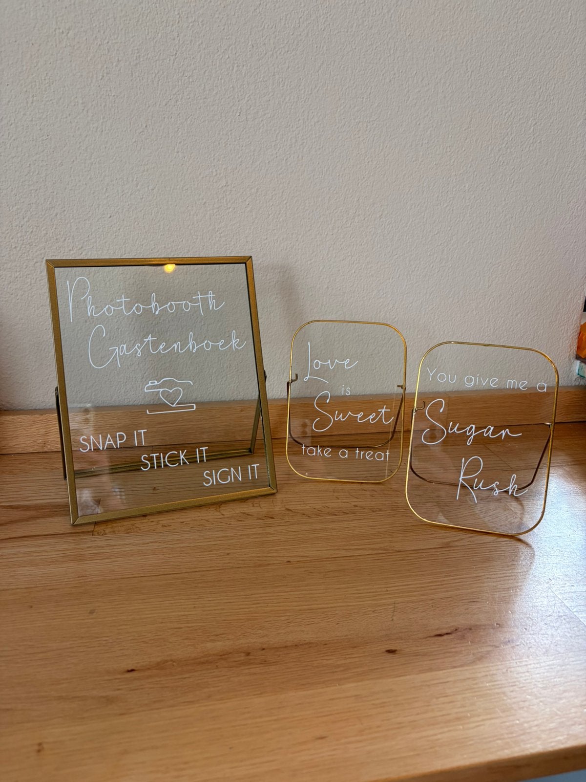 Lijstje bruiloft, Hobby en Vrije tijd, Feestartikelen, Ophalen of Verzenden, Zo goed als nieuw, Versiering, Geboorte of Huwelijk