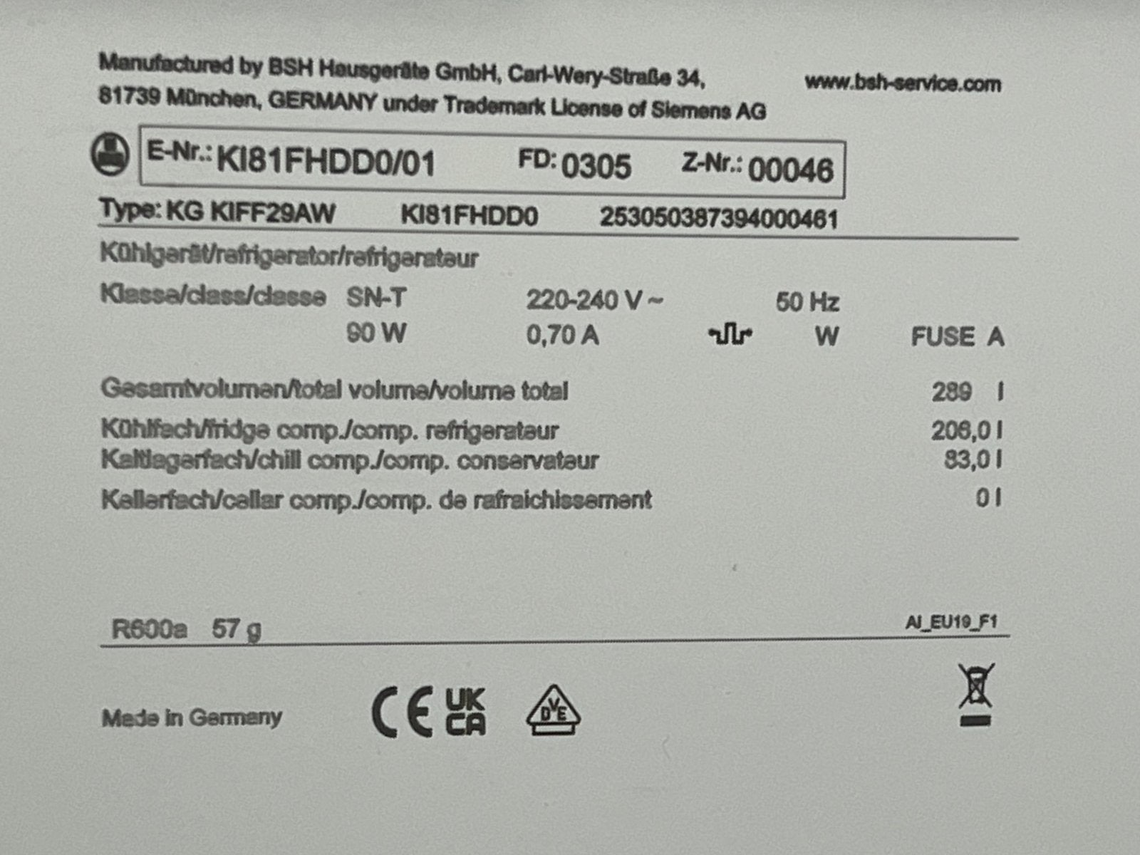 Foto 9 van Siemens iQ700 studioLine inbouwkoelkast 178 cm | 289L | 2023